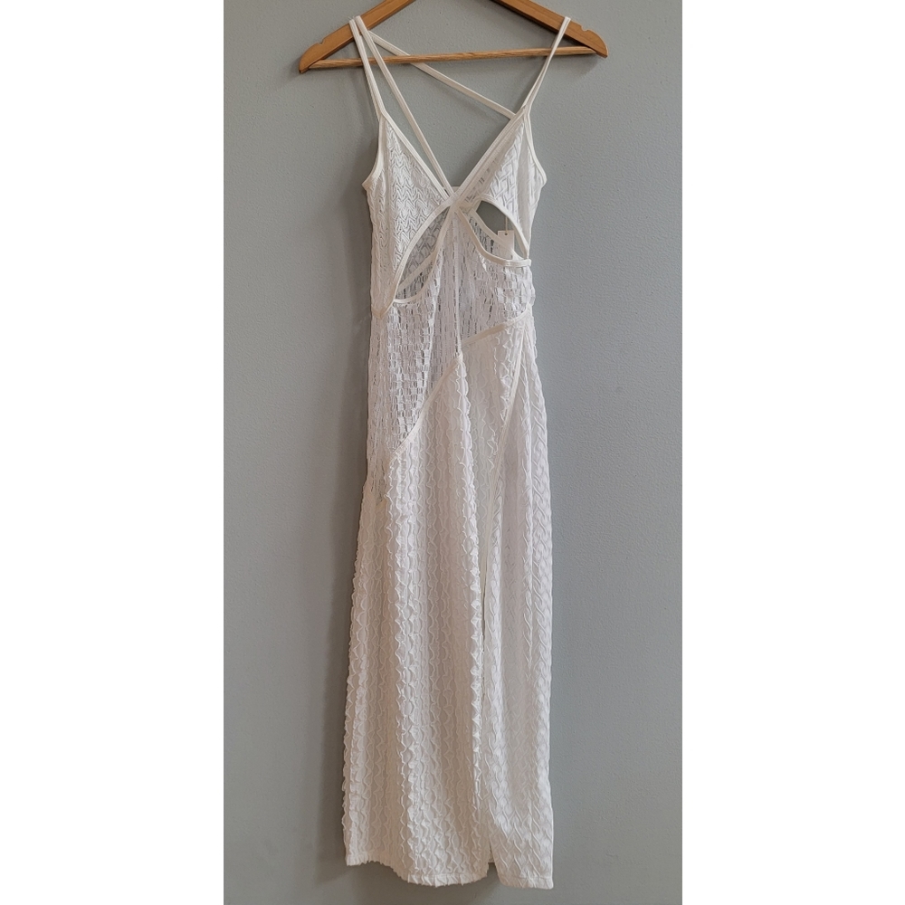 NWT For Love And Lemons White Midi Dress S